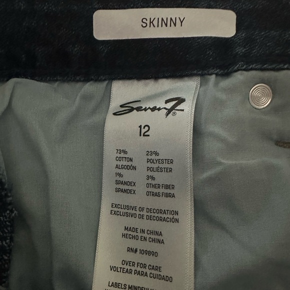 Seven 7 Skinny Jeans Size 12 - Picture 4 of 6